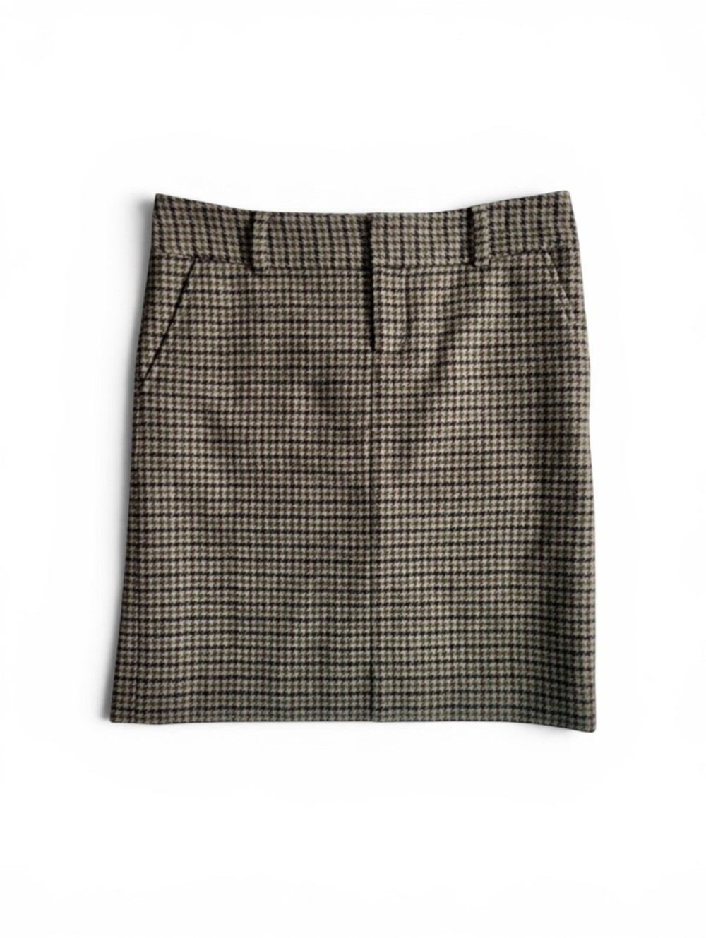 Y2K Juicy Couture Wool Houndstooth Mini Skirt Small Pencil